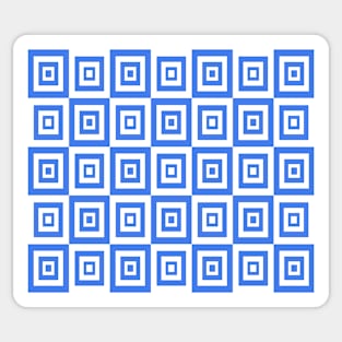 Abstract geometric pattern - blue and white. Sticker